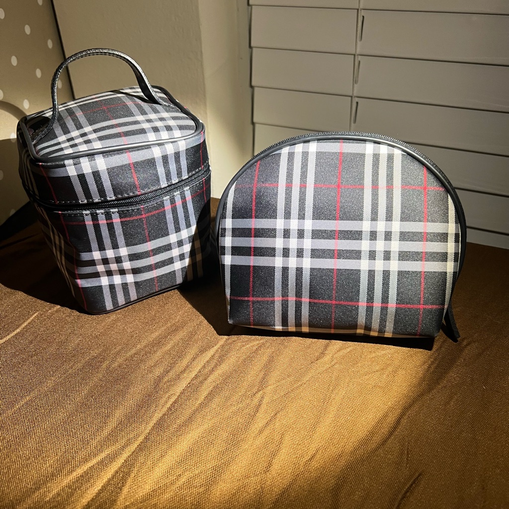 Burberry Nova Check Cosmetic Bag Bundle - Great Condition- No Call-Outs